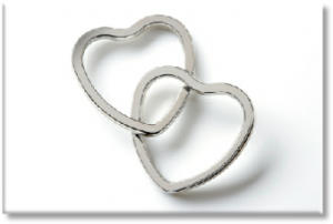 Two Heart Shaped Rings Intertwined